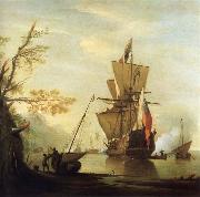 Monamy, Peter Stern view of the Royal Caroline oil painting reproduction